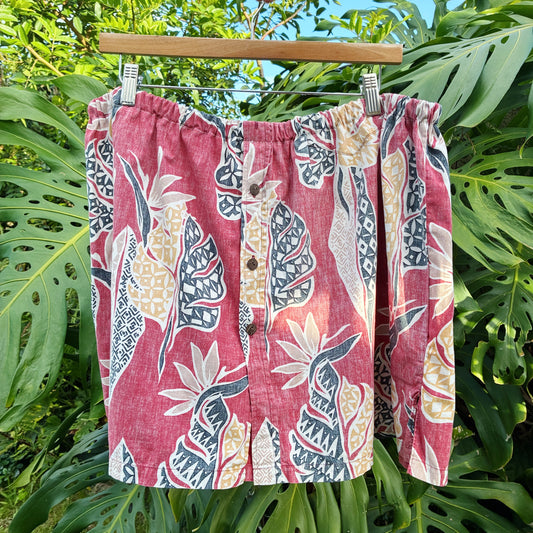 HANA HOU // Coco Top 024 // Made in Hawai'i with pre-loved aloha shirt