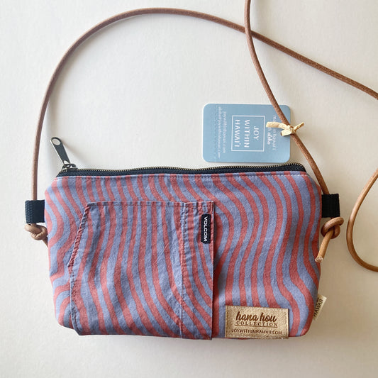 Hana Hou // Fixed Mini Crossbody 006 // Made in Hawaii with pre-loved aloha shirt