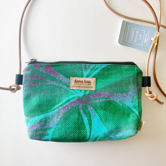 Hana Hou // Fixed Mini Crossbody 003 // Made in Hawaii with pre-loved aloha shirt