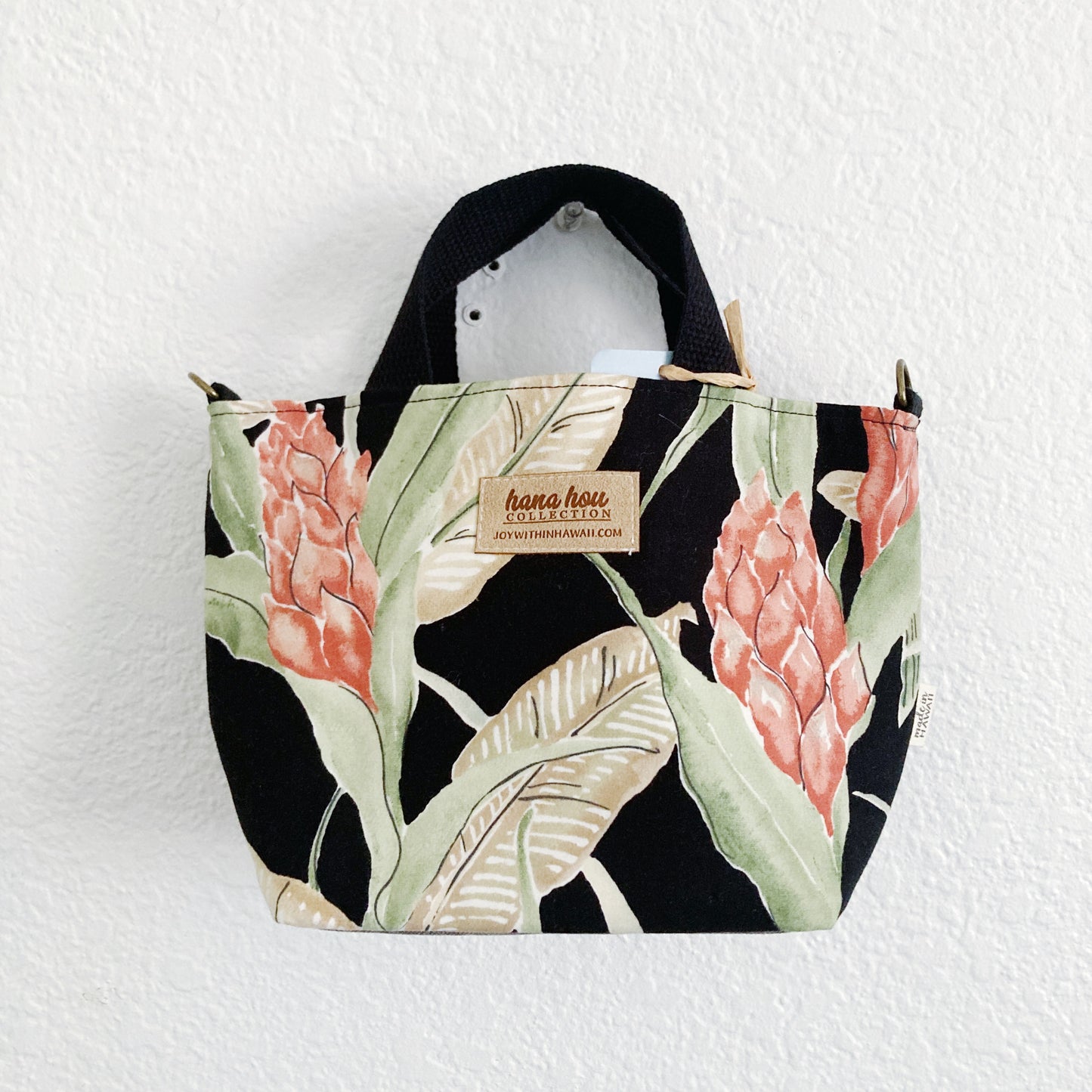 HANA HOU // Mini Tote Crossbody 018 // Made in Hawaii with upcycled fabric