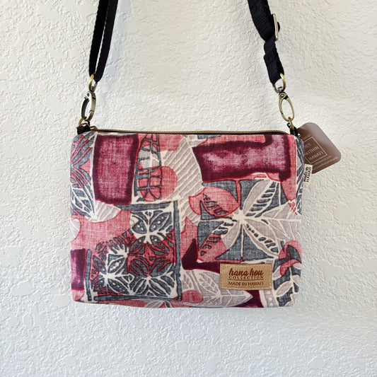 HANA HOU // Small Crossbody 004 // Made in Hawaii with pre-loved aloha shirt