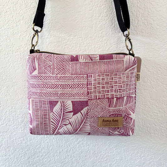 HANA HOU // Small Crossbody 002 // Made in Hawaii with pre-loved aloha shirt