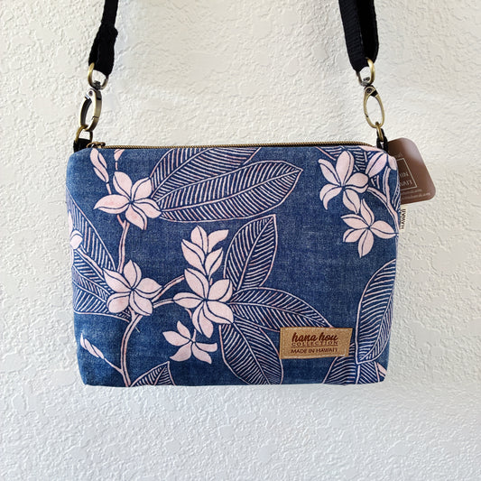 HANA HOU // Small Crossbody 001 // Made in Hawaii with pre-loved aloha shirt