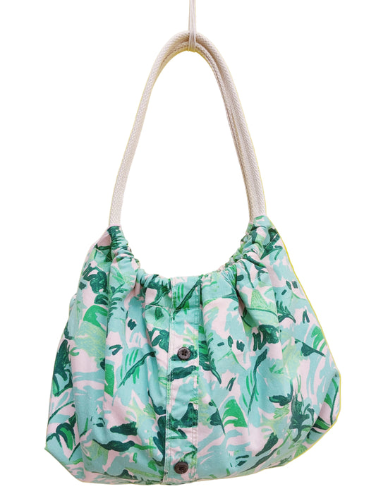 HANA HOU // 'OLINA TOTE 002 // Made with pre-loved aloha shirts + palaka