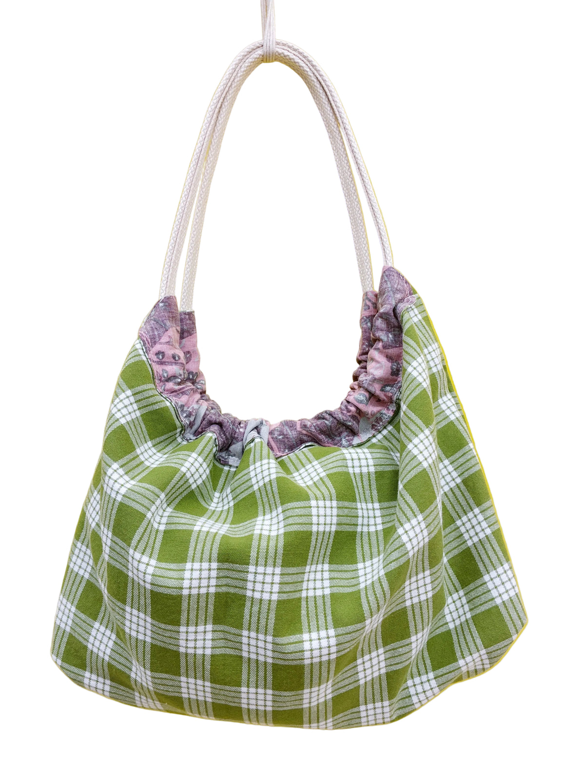 HANA HOU // 'OLINA TOTE 004 // Made with pre-loved aloha shirts + palaka