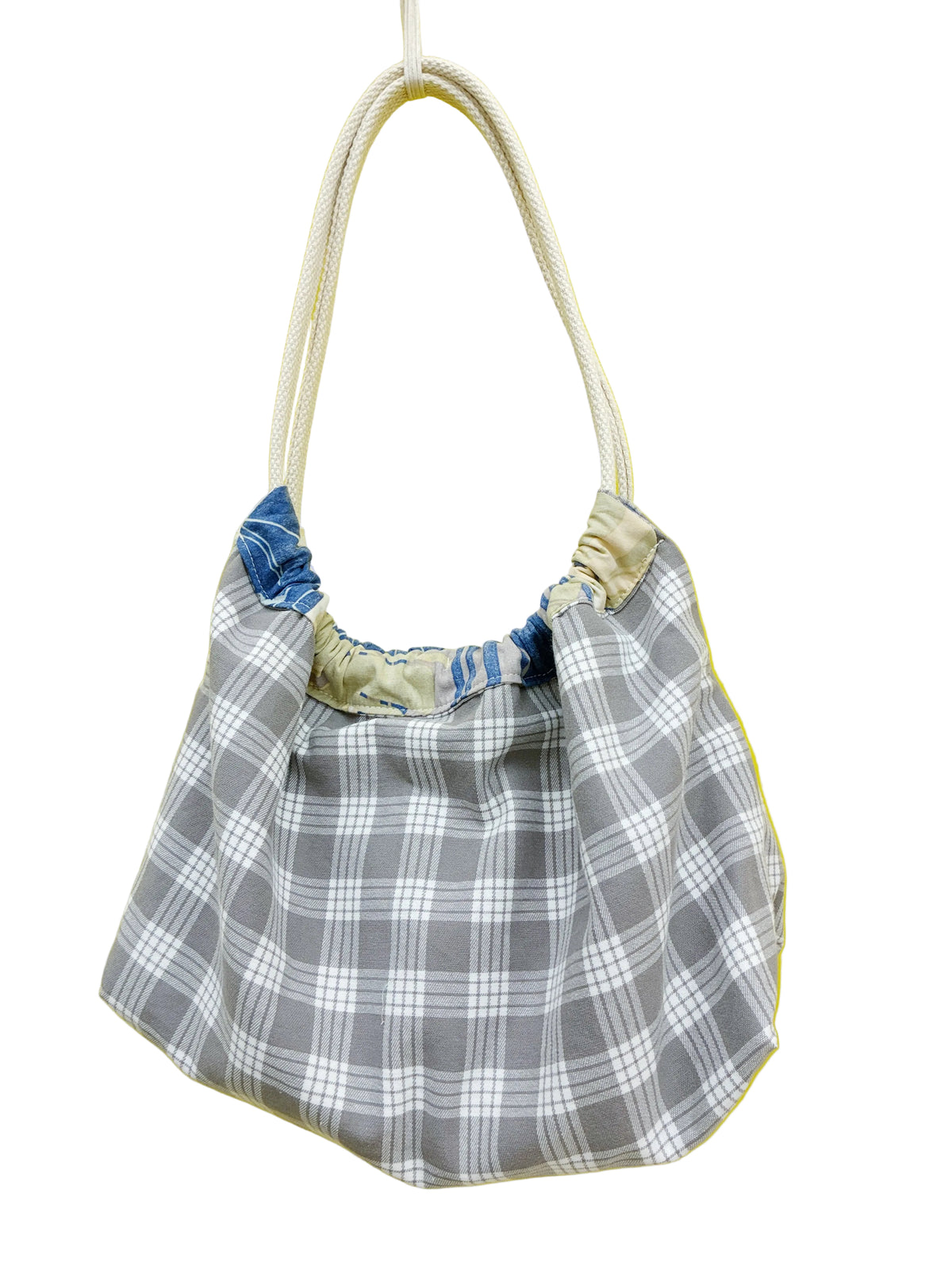 HANA HOU // 'OLINA TOTE 005 // Made with pre-loved aloha shirts + palaka