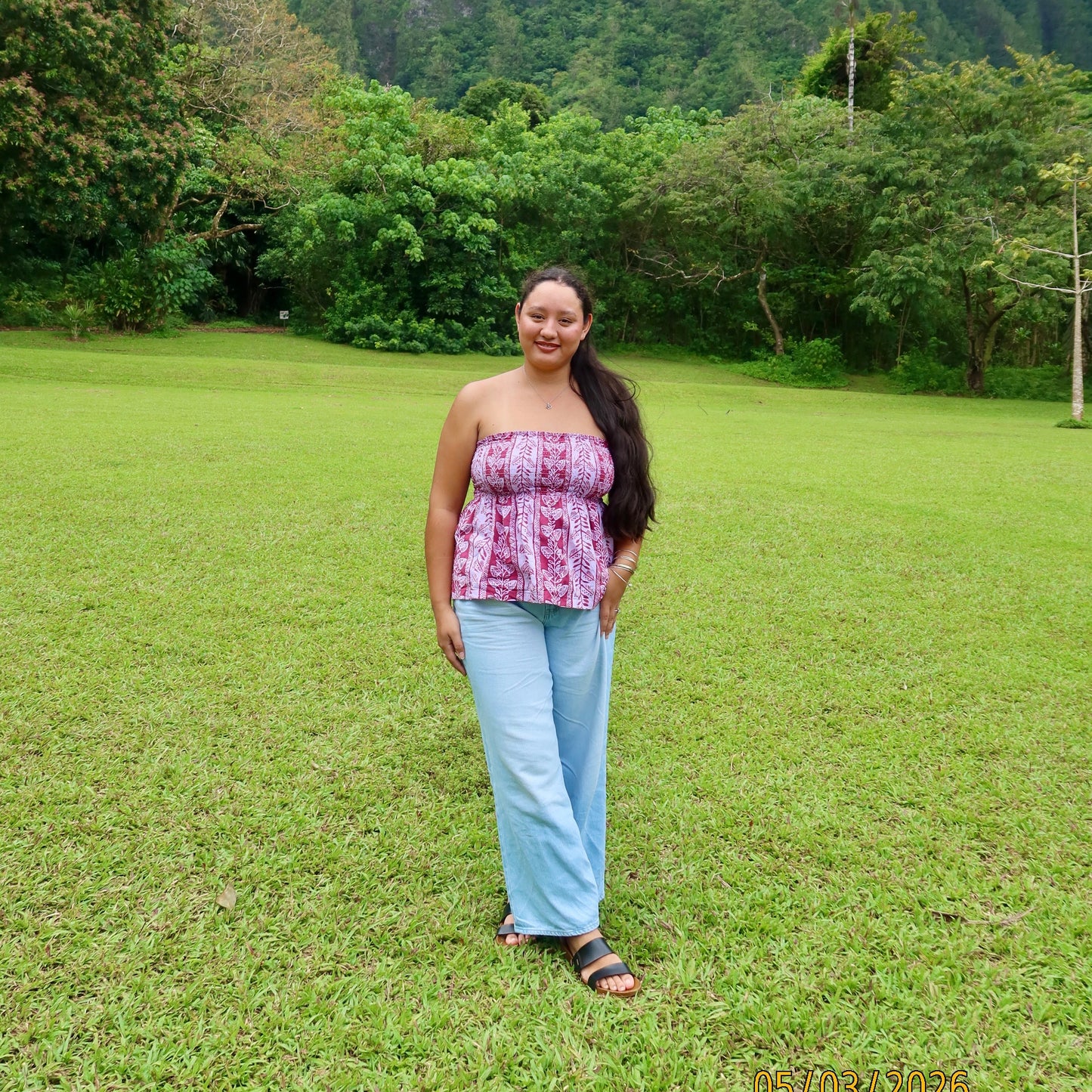 HANA HOU // Ka'ina Top 005 // Made in Hawai'i with pre-loved aloha shirt