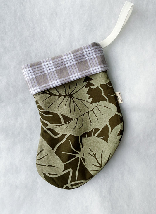 Mini Hana Hou Stocking 011 // Made with aloha shirt and palaka