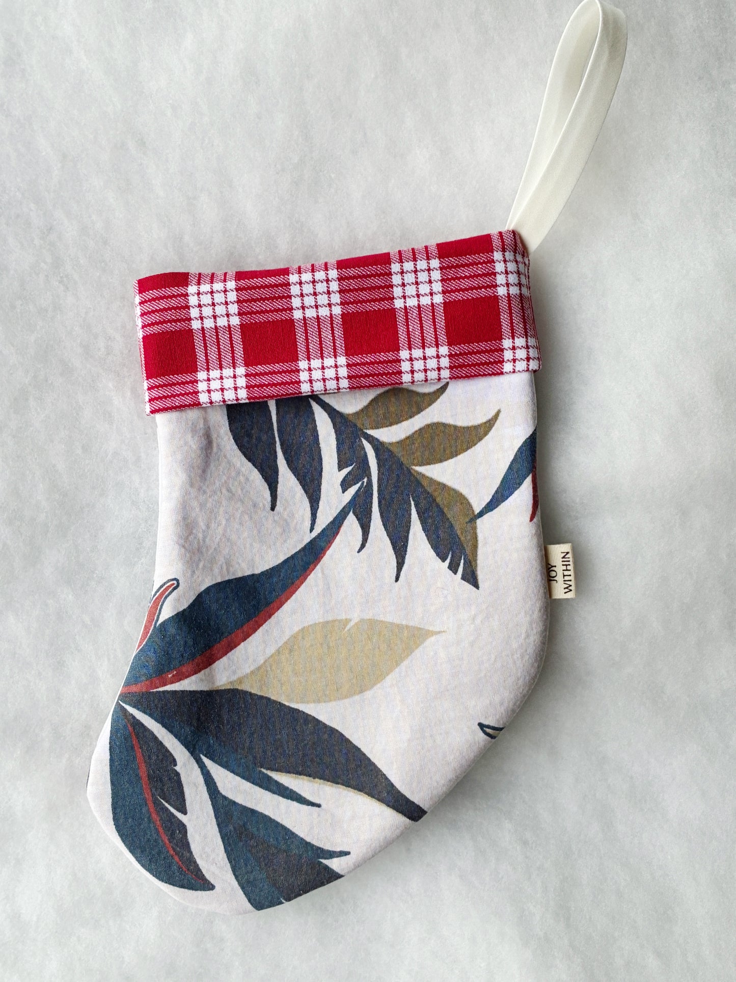 Mini Hana Hou Stocking 004 // Made with aloha shirt and palaka