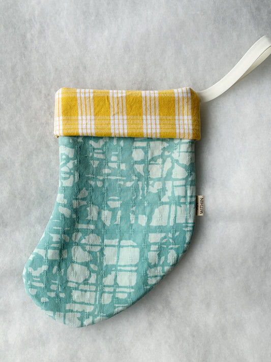 Mini Hana Hou Stocking 007 // Made with aloha shirt and palaka
