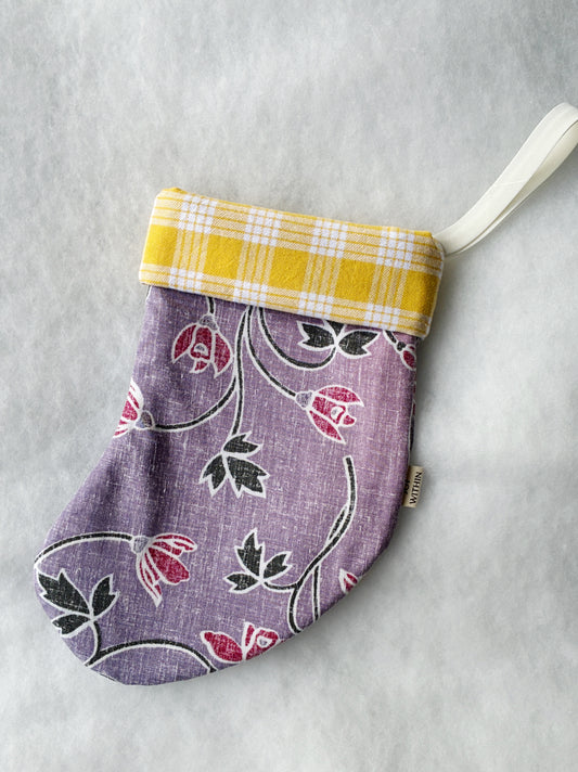 Mini Hana Hou Stocking 010 // Made with aloha shirt and palaka