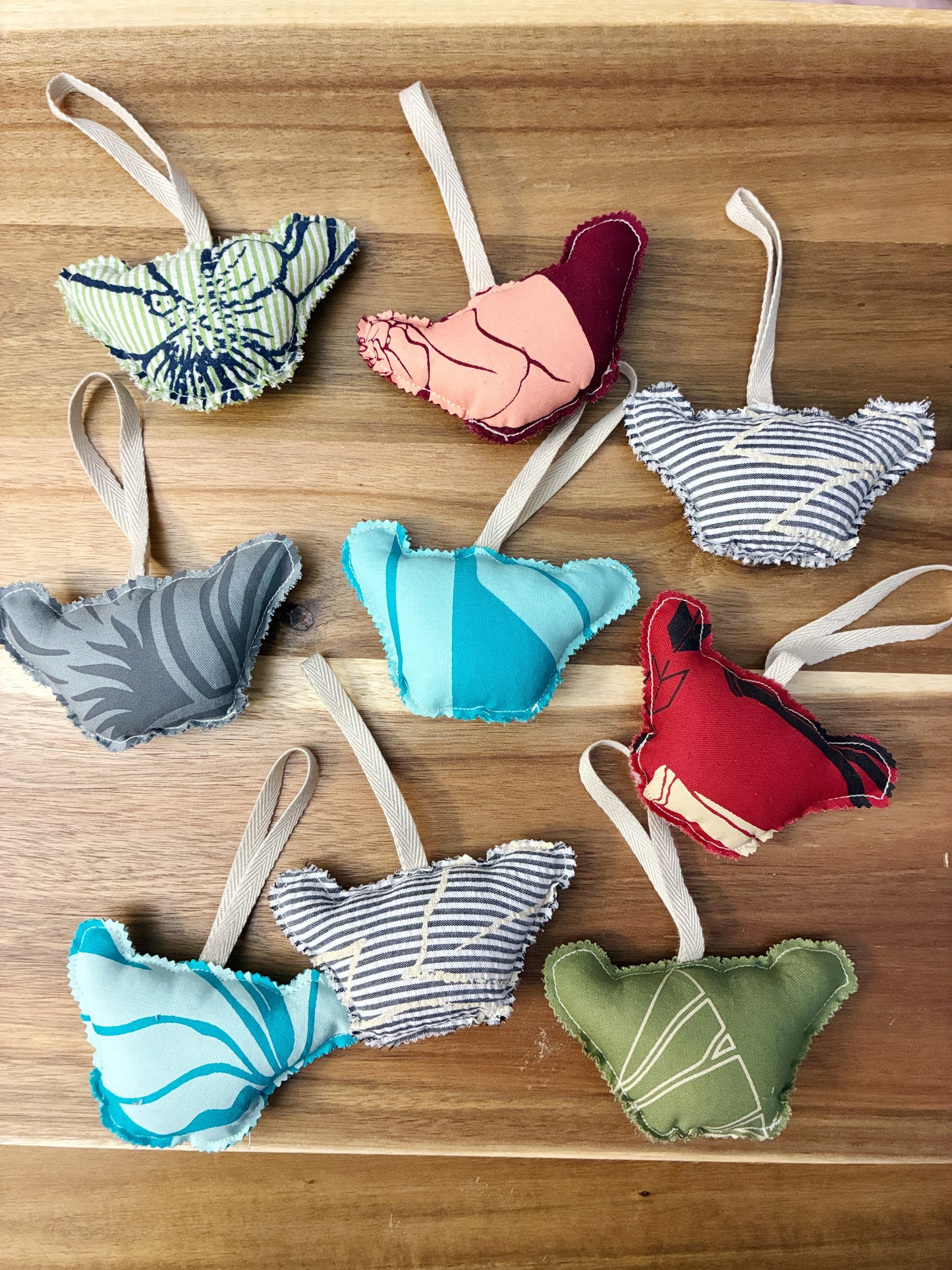 SHAKA ORNAMENT // Made in Hawai'i with preloved aloha shirts, Sig Zane off-cuts + palaka