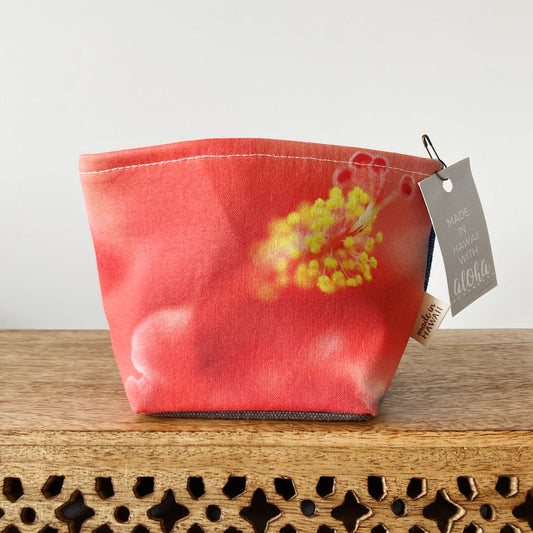Photo // 4" Plant Bag // RED HIBISCUS // Made in Hawaii with Aloha